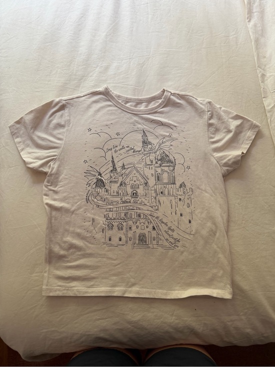 Taylor Swift Tops - Taylor Swift Cream Graphic Tee with Black Print